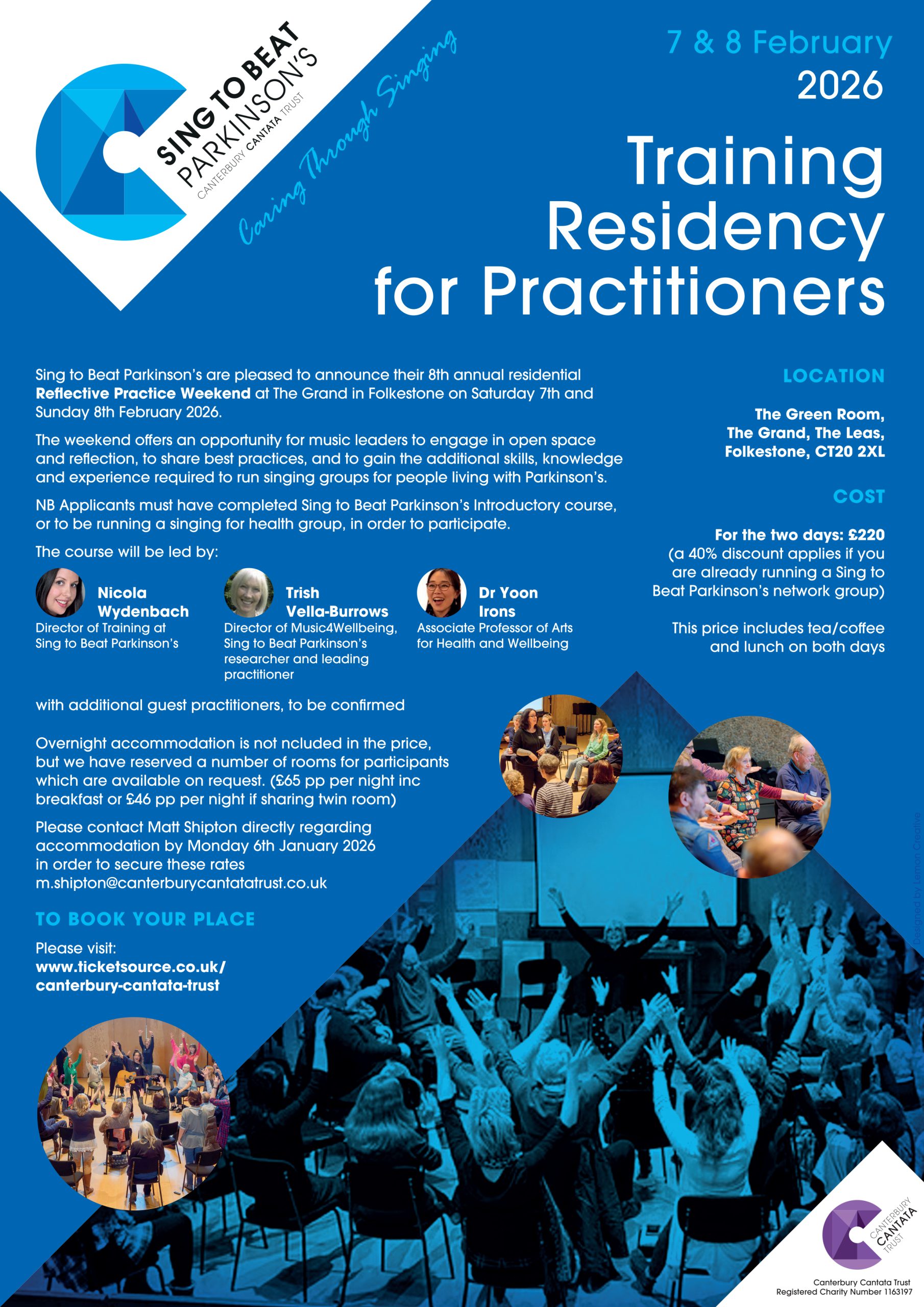 Sing to Beat Parkinson's In-Person Training February 2026 A4 Fly